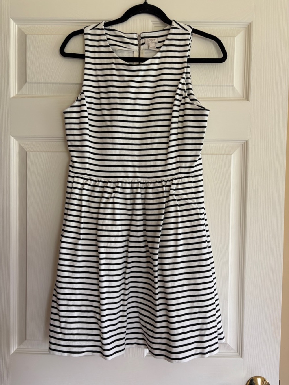 J. Crew women’s Sleeveless Black & White Striped Dress - Classic Casual